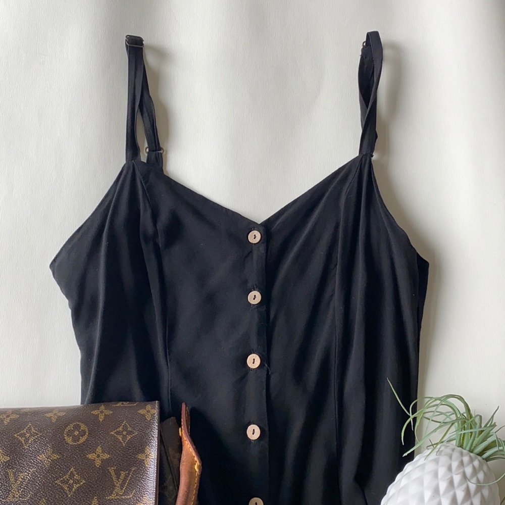 Black flowy midi Forever 21 dress